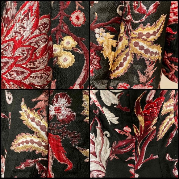 MARCHESA NOTTE Strapless Floral Tea Length Gown, Black, Size 8, NWT - Picture 13 of 17